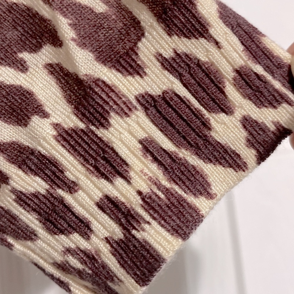 CUTE J Crew animal print knit silk blend lightweight top sweater shirt SMALL - Picture 6 of 13